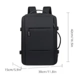ClassicTravelBackpackMenBusinessBackpackSchoolExpandableUSBBagLargeCapacityLaptopWaterproofFashionBackpack2 Trendyolist